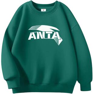 安踏童装儿童卫衣长袖男童2026春季新款圆领运动上衣中大童外套男