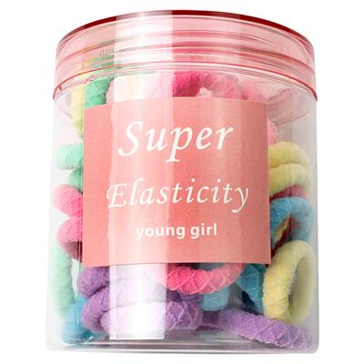 50根罐装儿童扎头发皮筋宝宝头绳