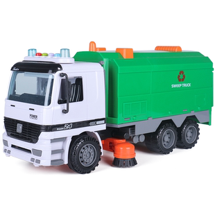 扫地车环卫垃圾车大号道路清扫车清洁工程车汽车玩具儿童模型男孩