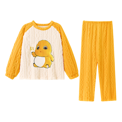 加厚款珊瑚绒家居服加厚套头冬季