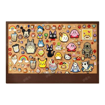 免打孔粘不伤墙拼豆毛毡板展示板