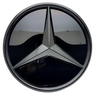 奔驰镜面大标C200L E300L GLC260 A200L CLA新款中网前车大标改装
