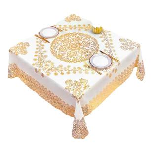 正方形桌布防水防油免洗家用台布PVC塑料餐桌布茶几八仙桌盖布