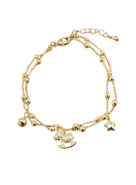 马年新款轻奢双层珠链小马手链