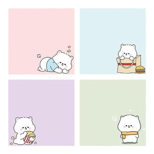 韩式ins网红可爱卡通少女心便签本小本子便利贴留言备忘录可粘便签纸n次贴粘性强标签贴高颜值学生用记事本