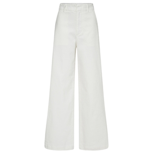 Scofield女高腰阔腿棉质牛仔裤后腰松紧设计时尚长裤2025冬新品