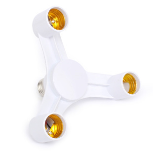 e27一转多灯头转接头螺口明装转换器 E14转E27一分二三1分2螺旋纹