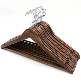 服装店衣架女装专用原木木质防滑实木头家用挂钩架子结婚衣服撑子
