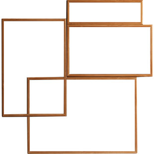 简约现代竹博古架 多宝阁盆景摆件实木小展示柜 茶具茶杯收纳组合