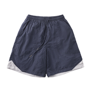 BENPANDA熊猫本“双面穿”巴布亚尼龙短裤男夏户外休闲运动五分裤