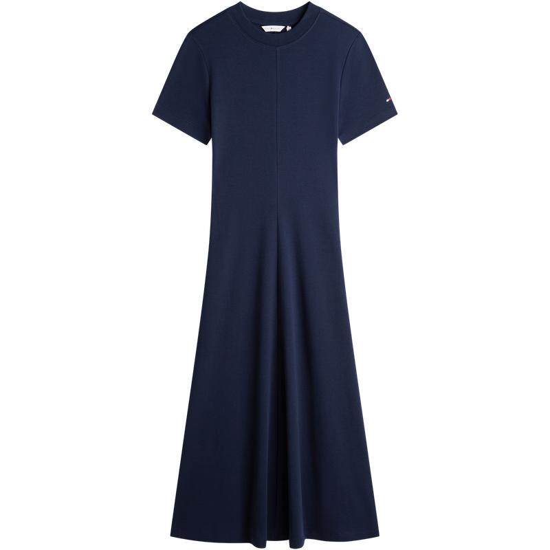 Tommy女装纯棉显瘦短袖连衣裙