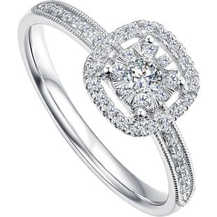 情人节TSL谢瑞麟拥抱爱系列18k金钻石指环戒指钻戒女64072