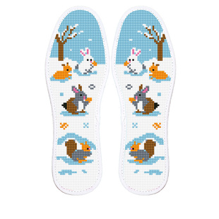 2026新款十字绣鞋垫七层棉布手工刺绣自己绣半成品吸汗加厚不褪色