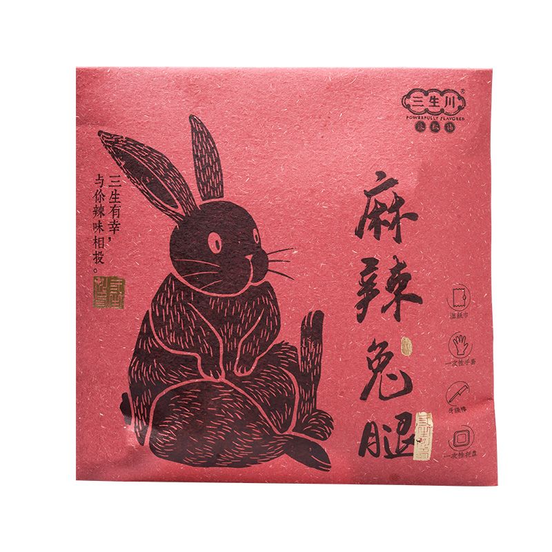 三生川麻辣兔腿成都特產(chǎn)冷吃兔伴手禮零食即食小吃自貢香辣手撕兔