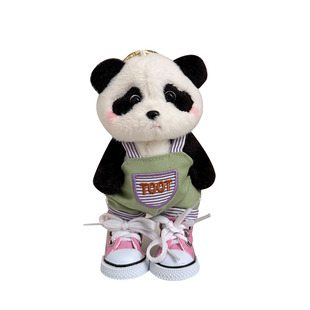 出口剩余  熊猫挂件 可爱熊猫毛绒玩具 包包钥匙扣脑袋可转动