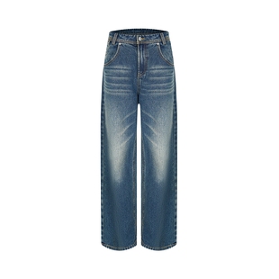 none 2025春季新款经典时尚百搭牛仔裤女直筒宽松显瘦女款裤子