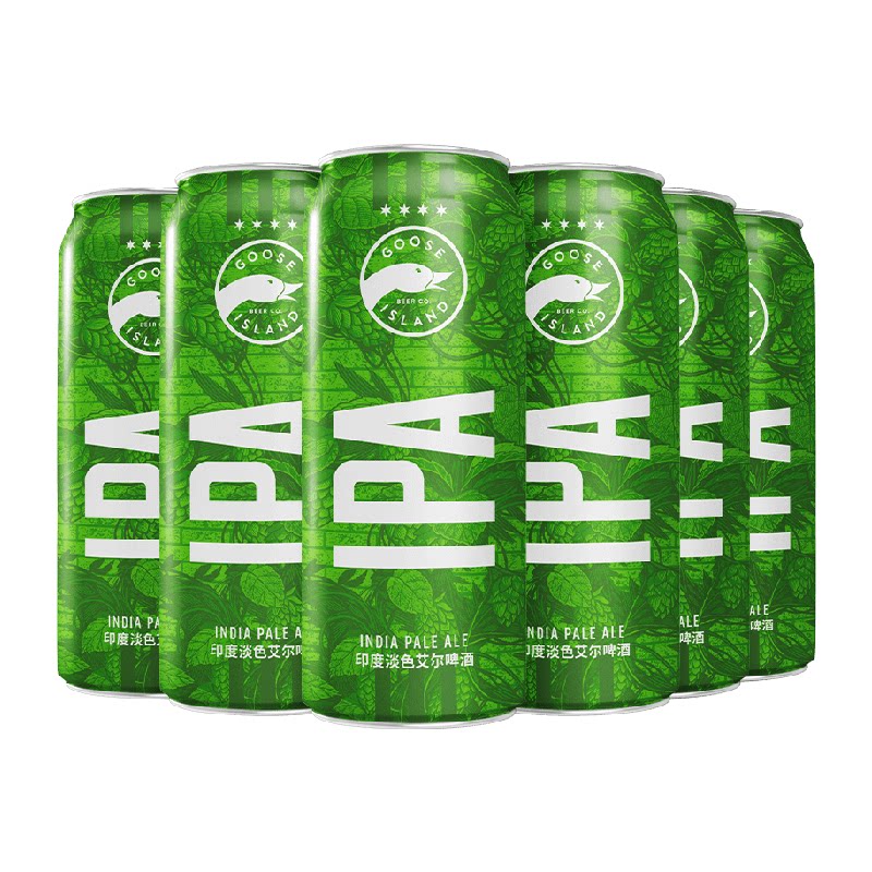 Goose Island/鹅岛IPA经典印度淡色艾尔15.5°P精酿啤酒500ml*6听
