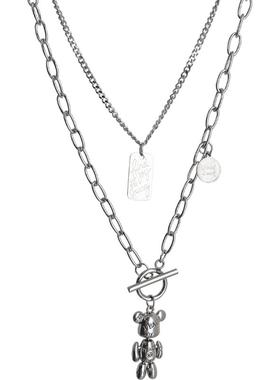 男生项链轻奢双层叠戴