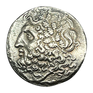 古希腊银币饰品射手座守护神宙斯皮洛士古币吊坠硬币项链生日礼物