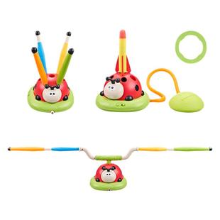 三合一瓢虫运动机儿童户外玩具露营幼儿园脚踩冲天小飞箭火箭大炮