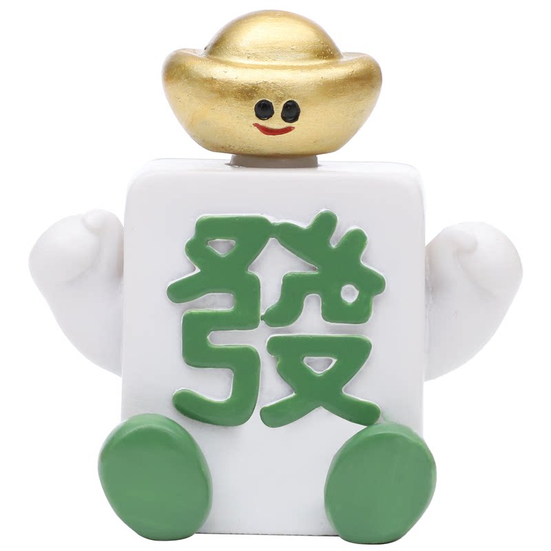 元宝麻将招财猫桌面车载装饰品