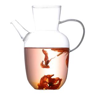 仿宋玻璃茶壶大容量中式水经注绿茶壶高硼硅执壶煮茶壶花茶果茶壶