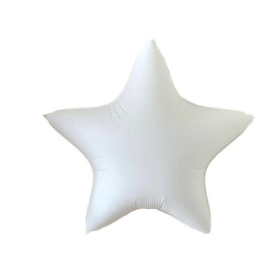 ins哑光白五角星气球生日拍照