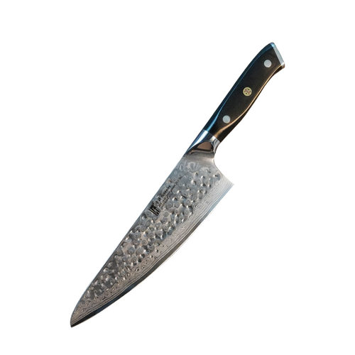 拓高端日式厨师刀大马士革钢锤纹锻打切菜切肉刀家用菜刀厨房刀具