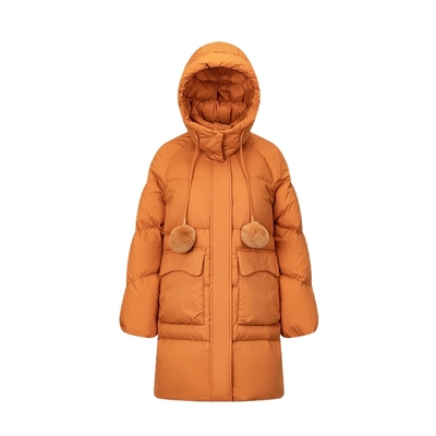 艾莱依商场同款时尚毛球羽绒服