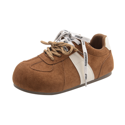 小众厚底板鞋女秋冬平底运动休闲