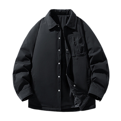 翻领衬衫版型白鸭绒羽绒服