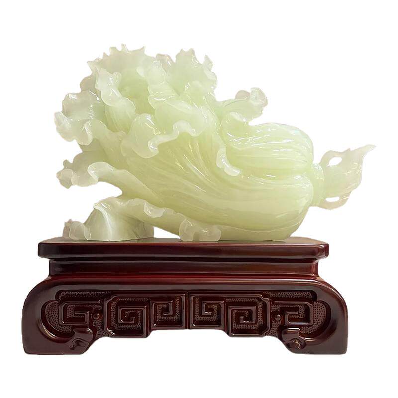 百财聚来白菜摆件中式家居客厅电视柜玄关招财装饰品乔迁开业礼品