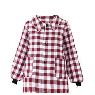 短款纯棉罩衣时尚家用厨房防污长袖围裙女上班耐磨大人工作服外穿