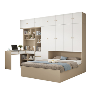 榻榻米衣柜床一体小户型组合床家用多功能储物床可定制实木儿童床