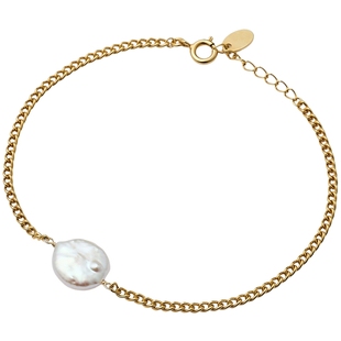 新年礼物agete/阿卡朵【花瓣】925银淡水珍珠手链