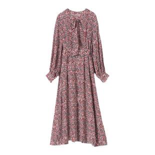 【清仓捡漏断码现货】真丝连衣裙女长袖桑蚕丝中长裙短袖碎花长裙