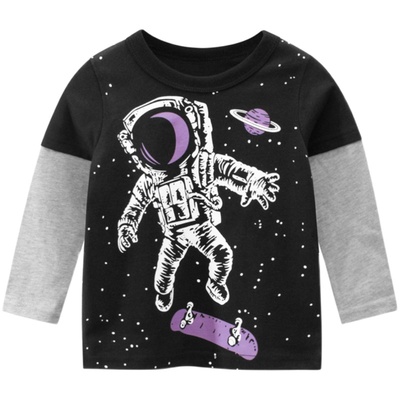 春秋新品儿童长袖T恤打底衫纯棉