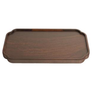 容山堂整块实木茶盘黑檀木小茶台家用小型干泡台茶托盘木质托盘