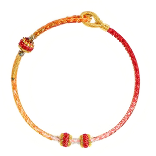 手绳穿黄金极细马年本命年红手绳半成品diy转运珠编织绳红绳手链