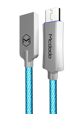 自动断电安卓数据线锌合金接头抗拉编织线QC3.0快充android充电线适用华为荣耀vivo小米红米手机microUSB通用