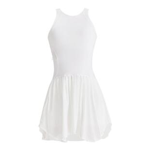 Sumday运动网球裙女带胸垫高弹亲肤透气防走光白色休闲训练连衣裙
