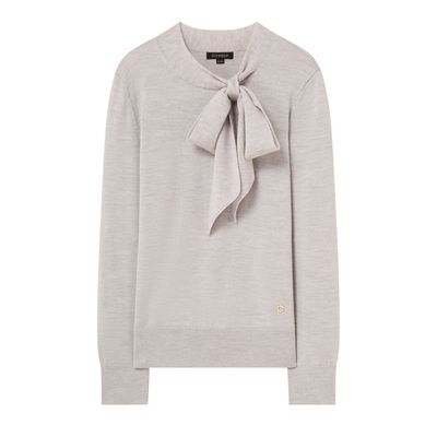 Scofield女装蝴蝶结系带针织衫