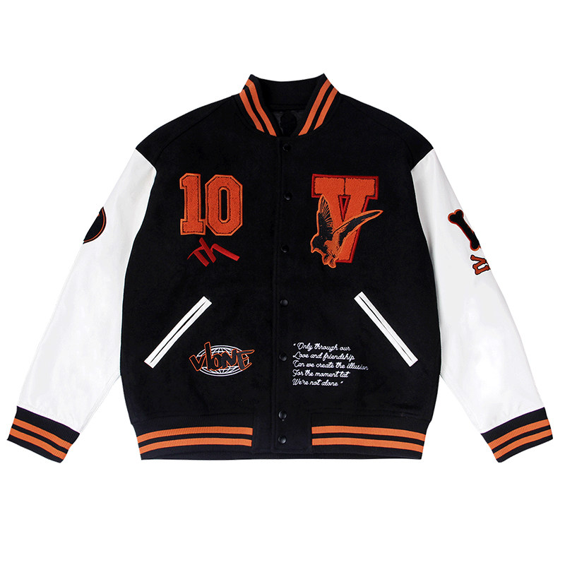 VLONE 刺绣拼接棒球服 春秋 男女同款情侣款