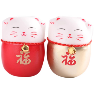 2023年新款福字招财猫年宵花福桶装饰配件摆件喜庆插花饰品花店用