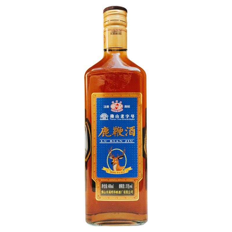 明发牌鹿鞭酒488ml枸杞黄芪党参黄精浸泡35度配制酒露酒华醇酒厂
