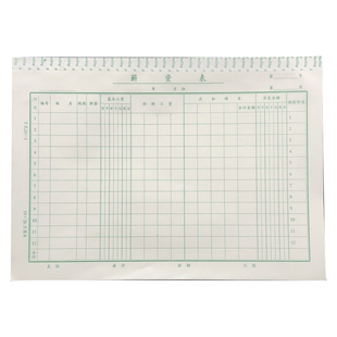 16K薪资表 工资表 薪资结算单 工资单据 工资日报表财务登记本