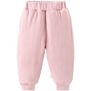 宝宝棉裤女冬加厚夹棉保暖长款休闲洋气开档女童外穿裤子一条过冬