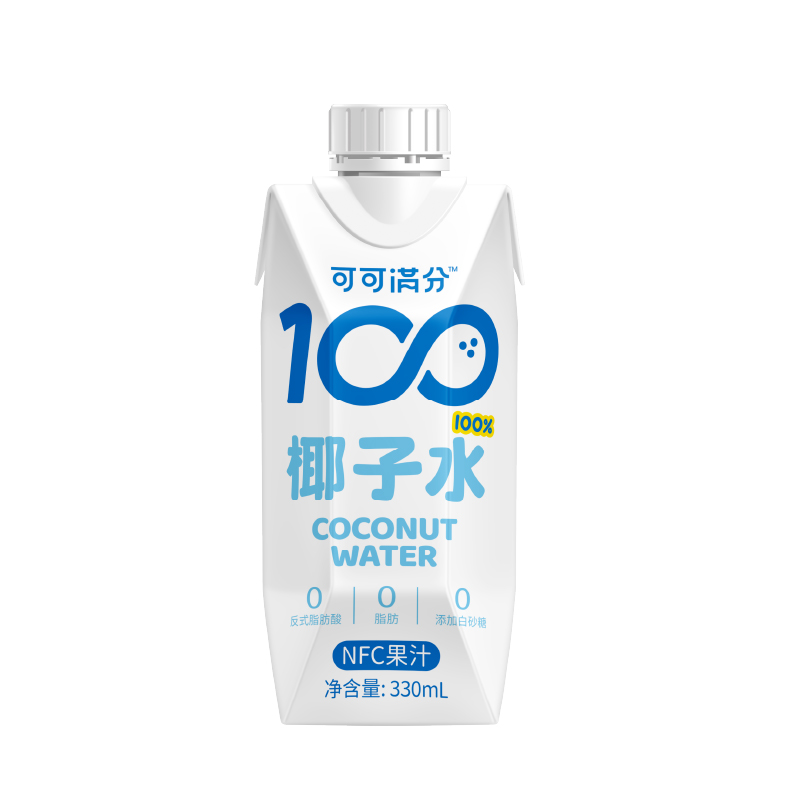 可可满分100%椰子水新鲜现榨NFC纯青椰汁补充电解质水0脂12瓶孕妇 98元