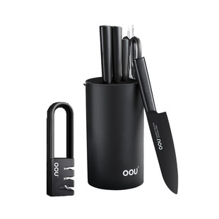 OOU厨房刀具组合套装厨具不锈钢家用切菜刀菜板专用防锈刀架套装