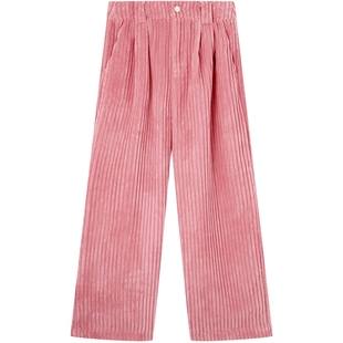 Juicy Couture橘滋百搭时尚长裤裤子灯芯绒阔腿休闲裤女